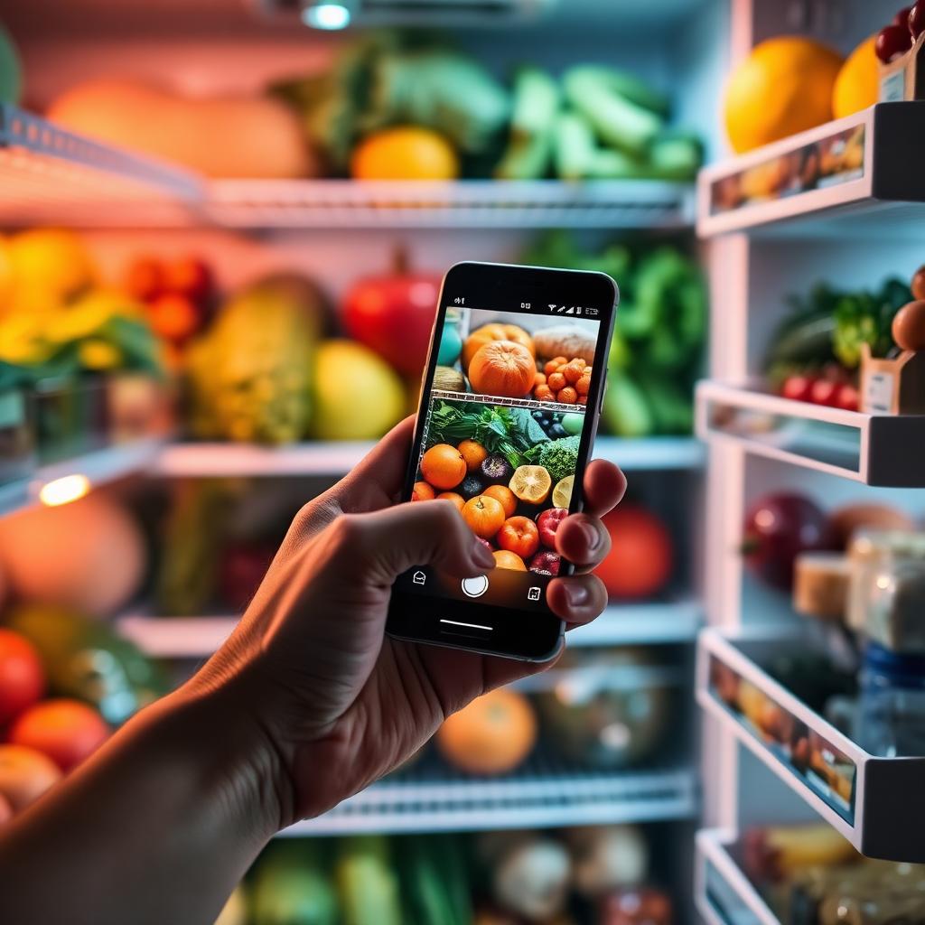 Scanning a fridge with a phone